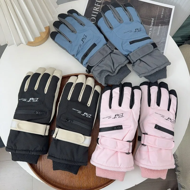 Cycling Gloves Non Slip Touch Ski Gloves Snowboard Accessories Waterproof Pocket Warm Men's and Women's Gloves Winter