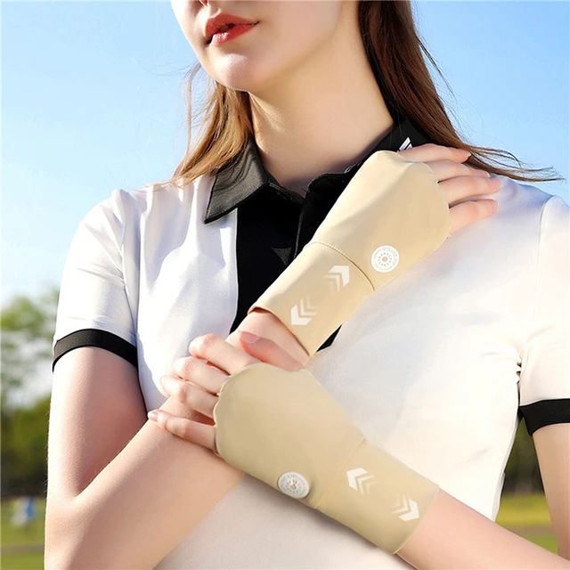 Luvas de Proteção Solar de Golfe com Material Ice Silk