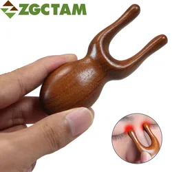 Facial Wood Gua Sha Tool, Nose Shaper Natural Wooden GuaSha Scrapers, Multifunctional Handheld Meridians Acupoint Massage Tool