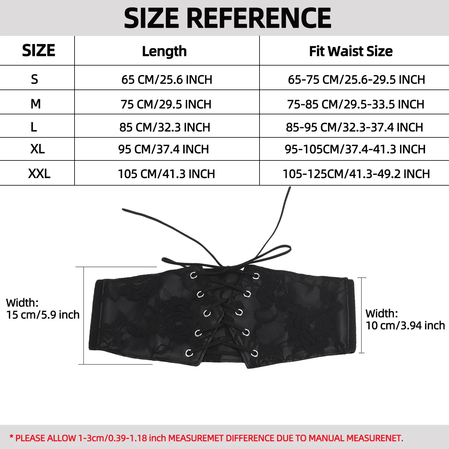 Women's Black Lace Elastic Girdle sealing Cummerbund For slimming Sexy Ladies outer wear Waist binding rope Decorative Belts