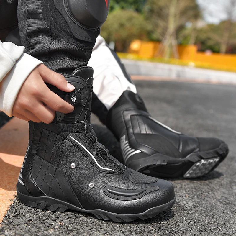 Leather Waterproof Motorcycle Boot Motorcycle Boots Sports Shoes Equipment Bicycle Boots Retro Riding Shoes Motor Van motorcycle shoes motorcycle rain boots motorcycle boots