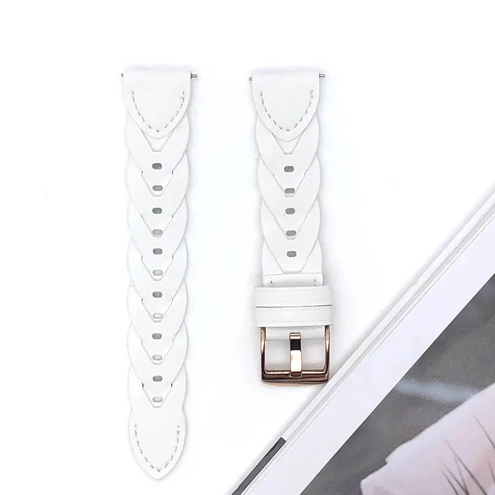 Elegant 18mm Artificial Leather Watch Strap Replacement Bracelet