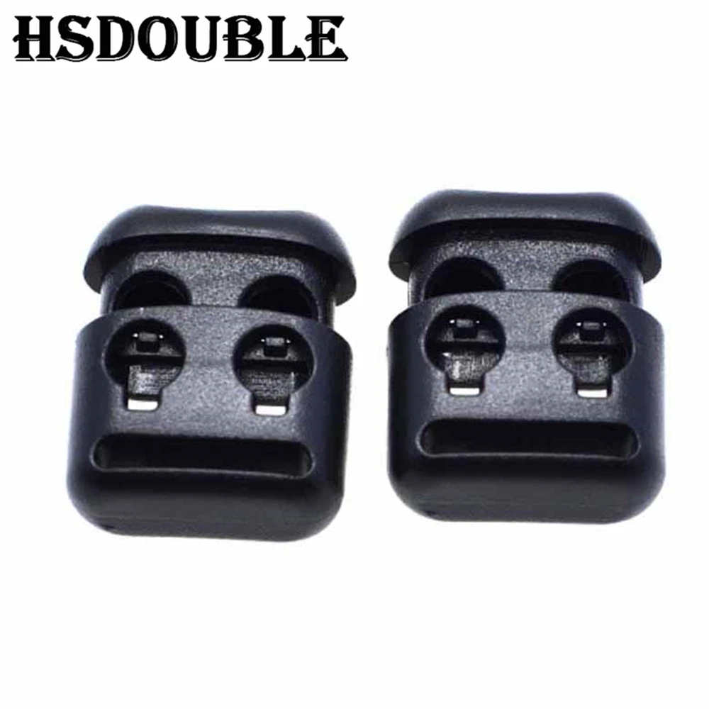2 Hole Cord Locks Toggle Clip Buckle Rope Cord Lock Stopper Black 10 Pcs/Pack cord lock stopper cord stopper cord lock cord end lock