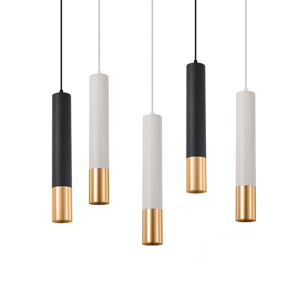 

Pode ser escurecido led lâmpada pingente longo tubo lâmpada ilha da cozinha sala de jantar loja barra decoração cilindro tubo lu