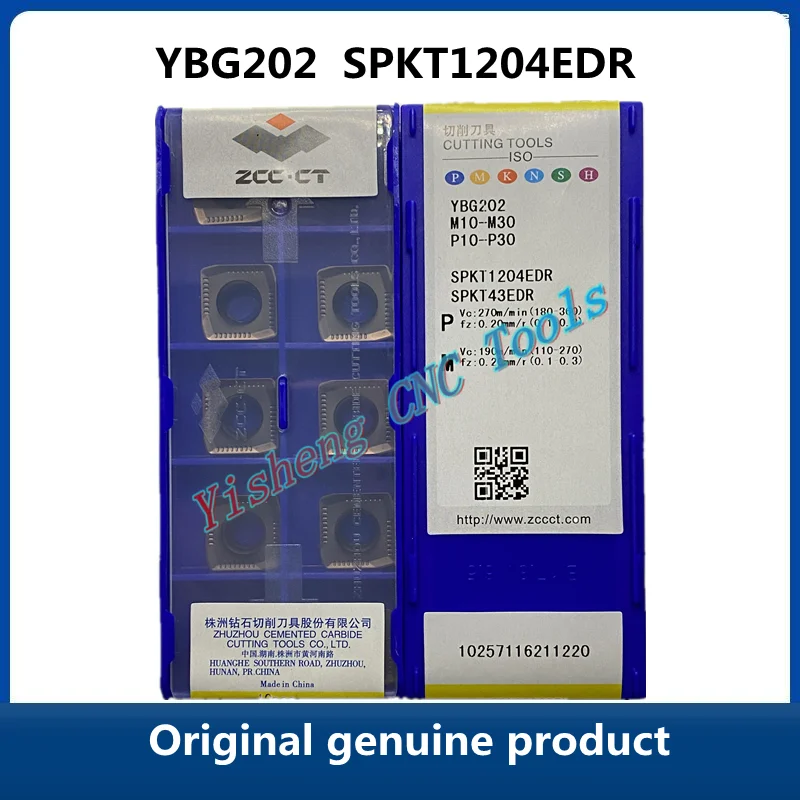 

Бесплатная доставка, оригинальный ZCC CT YBG202 SPKT1204EDR, режущие инструменты с ЧПУ, карбидные вставки