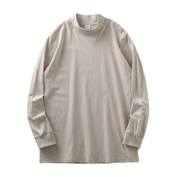 Dukeen Heavyweight Men's Half - Turtleneck Long - Sleeve Cotton Shirt - S (48 - 58kg) (Beige)