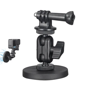 Supporto per action camera base con staffa di aspirazione magnetica con braccio magico a doppia testa a sfera per Insta360 G03 per accessori Insta360 Go3