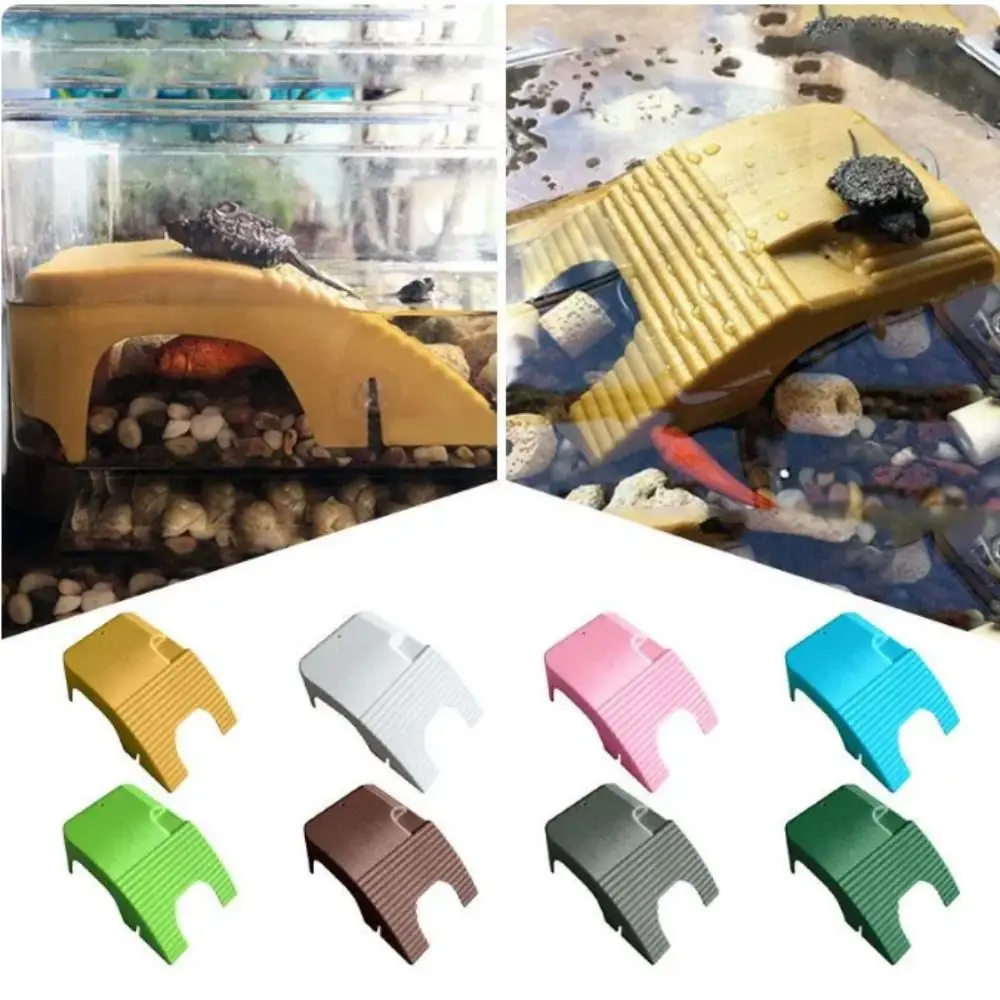 Double Track Reptile Platform Adjustable with Suction Cups Turtle Basking Table Plastic Turtle Climbing Platform Fish Tanks