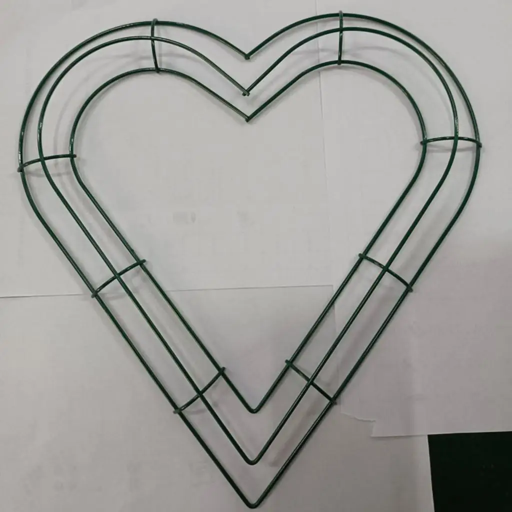 Wire Heart Wreath Frame Heart Shaped Metal Floral Wreath Frame For