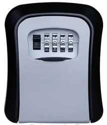 Waterproof Wall - Mounted Key Keeper with 4 - Digit Combination Lock - Secure and Easy - to - Install Storage Box (Grey large)