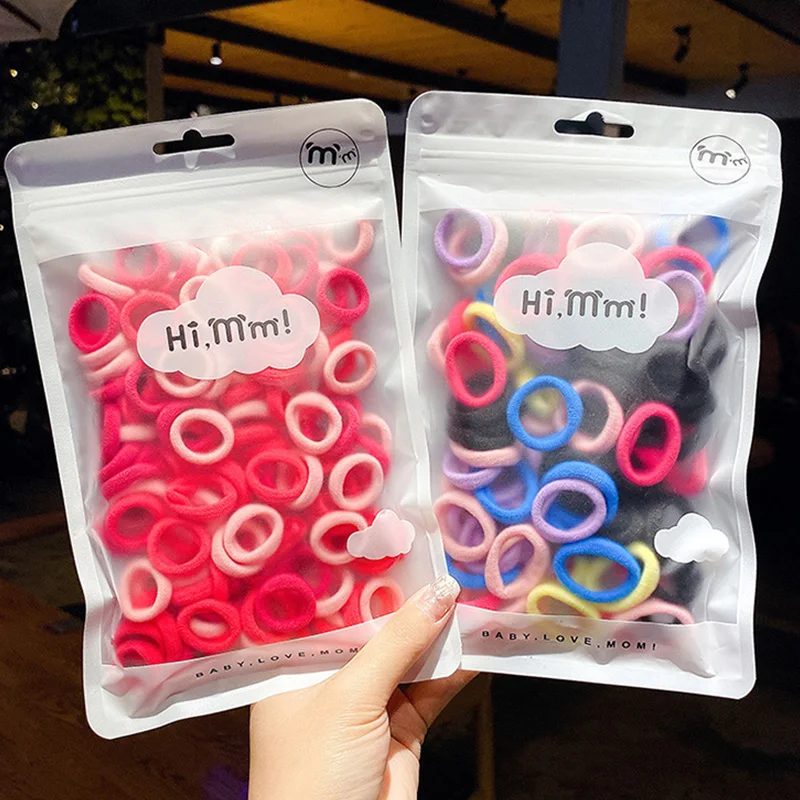 2Bag Baby Girl Elastic Hair Bands Multicolor Kids Ponytail Holder Rubber Bands Children Hair Ring Accessories hair accessories hair bands