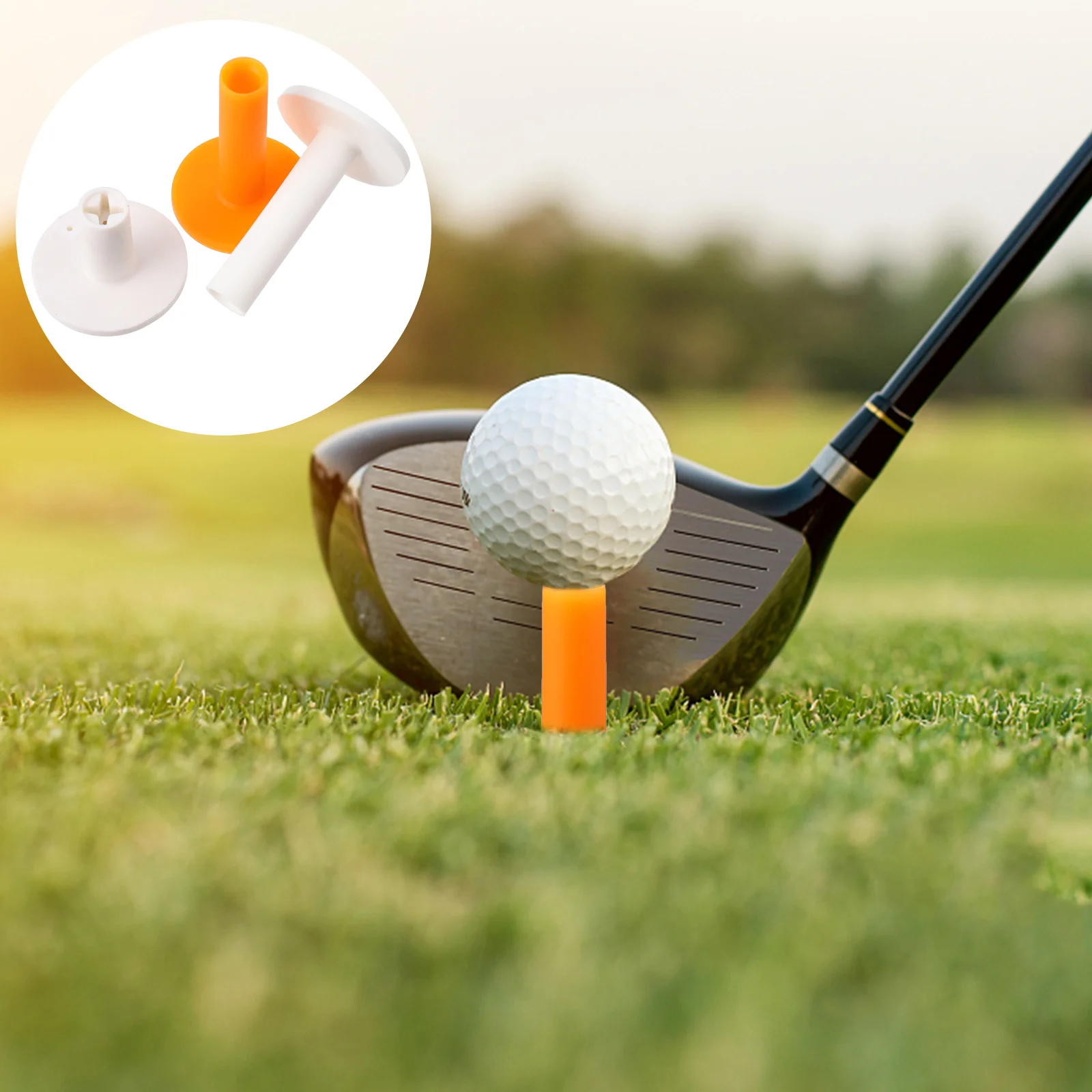

6pcs Rubber Golfs Tees Practice Mats Golfs Ball Racks for Indoor and Outdoor