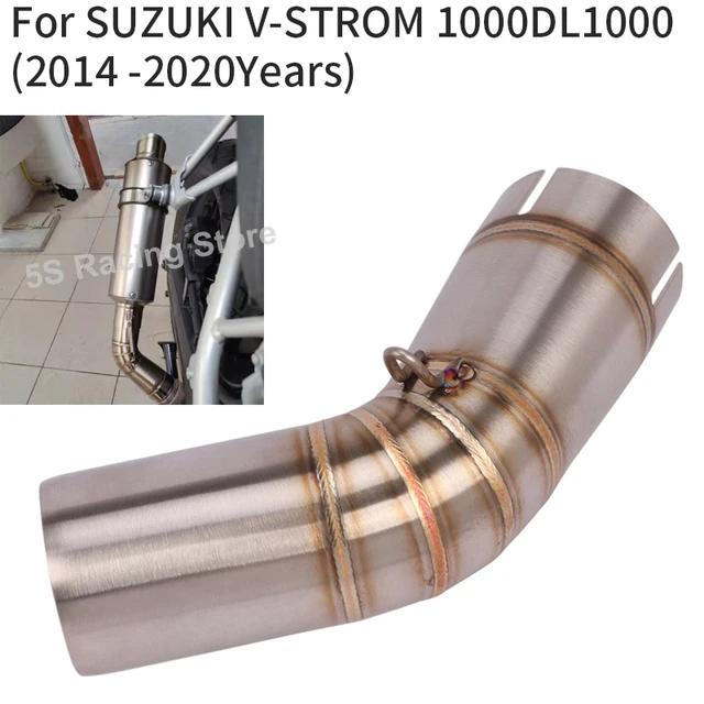 Slip On For SUZUKI DL1000 V-STROM 1000 DL 1000 2014 Motorcycle Exhaust Escape Muffler Modified Middle Link Pipe Stainless Steel