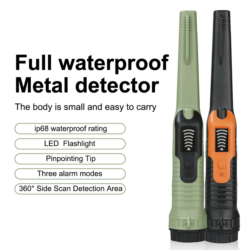 

Underwater Metal Detector 360 Search Treasure Pinpointing Finder Probe With Belt Holster Waterproof Handheld Pin Pointer Wand