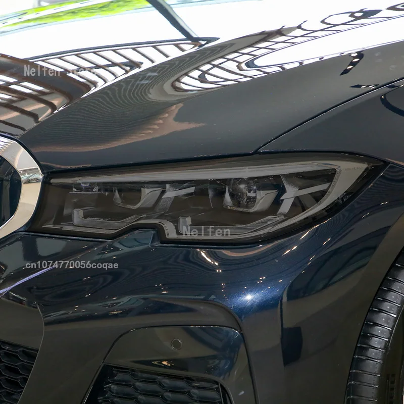 

Защитная пленка для автомобильных фар BMW 3 серии G20 G21 2019-2022, тинт для передних фар, задний свет, прозрачная Дымчатая черная наклейка из ТПУ