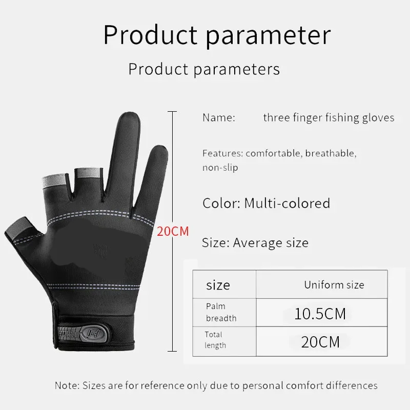 3 Fingers Universal Fishing Gloves Cut Arrow Pattern Breathable Outdoor Angling Sunscreen Anti-Slip Gloves Sports Fishing for fishing gloves