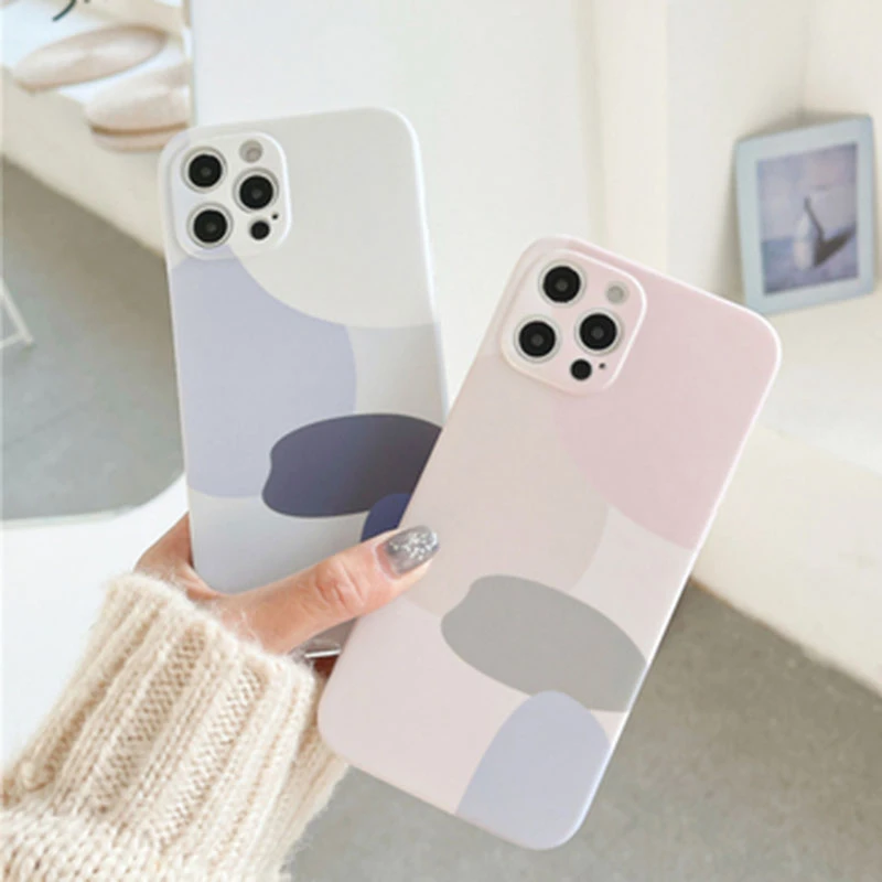 Art Color Abstract Geometry Phone Case For Iphone 13 12 11 Pro Xs Max X