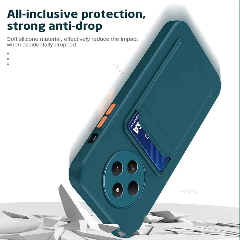 Luxury Silicone Wallet Card Holder Phone Case - Shockproof Coque