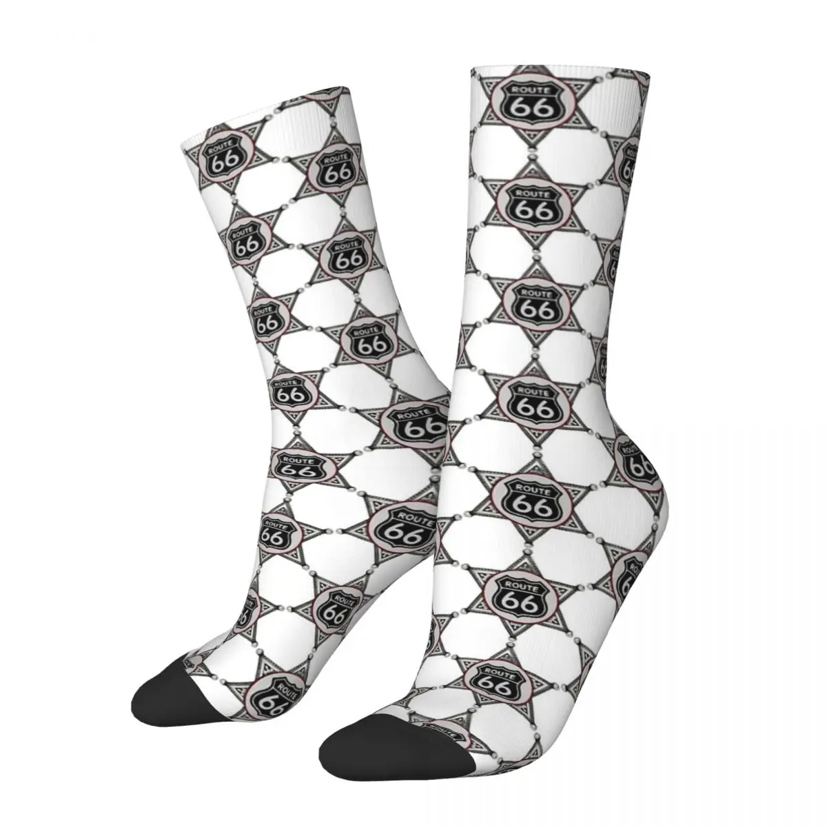 

Route 66 Sheriff Men Women Socks Windproof Novelty Spring Summer Autumn Winter Stockings Gift