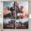Red Dead Redemption Bedroom Blackout Curtains for Living Room Chiffon Curtain Tiebacks Home and Decoration Partition Shades the 1