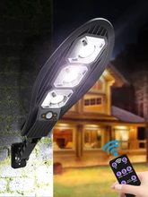  Upgraded Led Solar Light Outdoor Waterproof Lighting For Garden Wall Street Adjustable Angle Solar Lamp With Three Modes Remote 