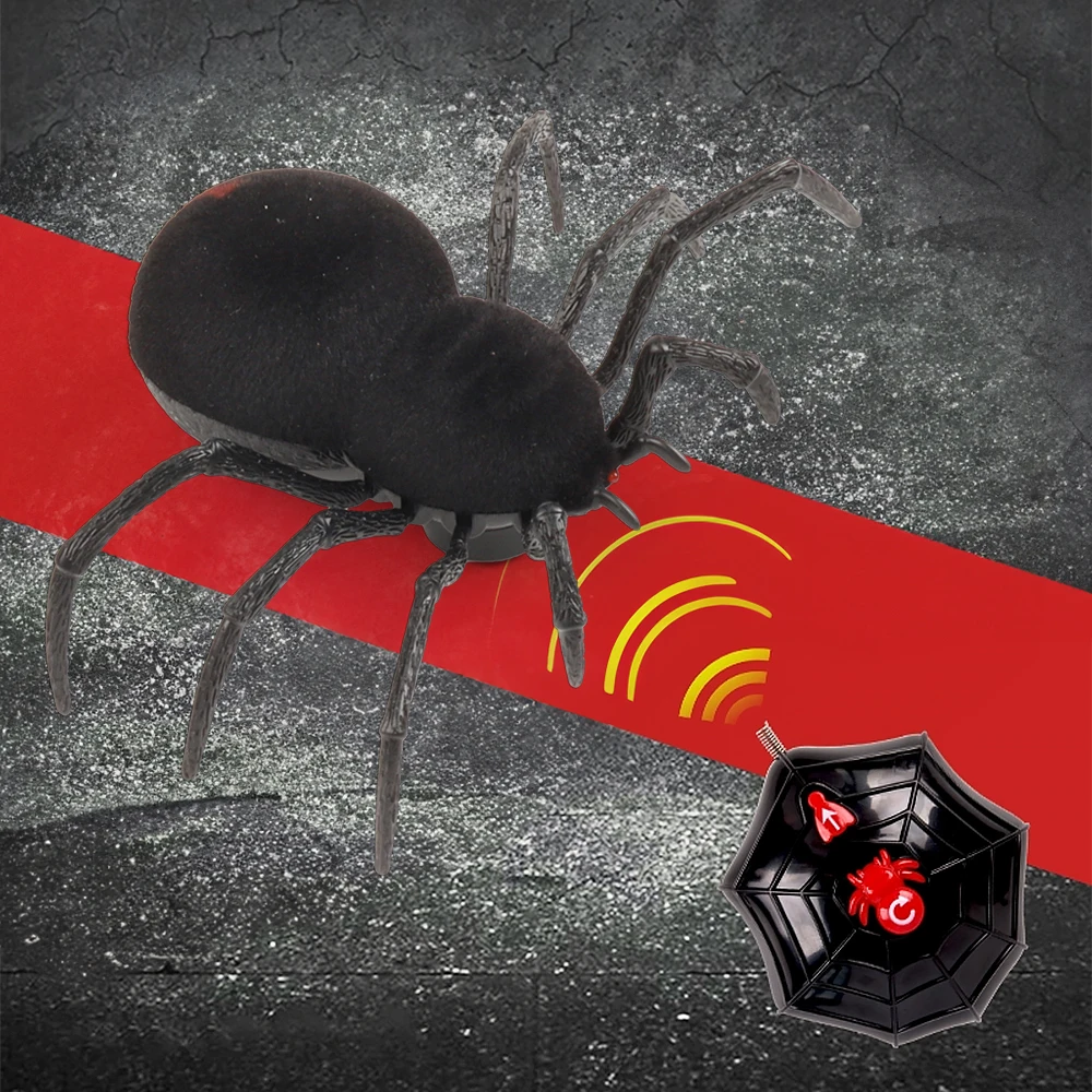 Crawling 2.4g RC Child Gift Remote Control Scary Creepy Soft Plush Infrared RC Tarantula Toy 4
