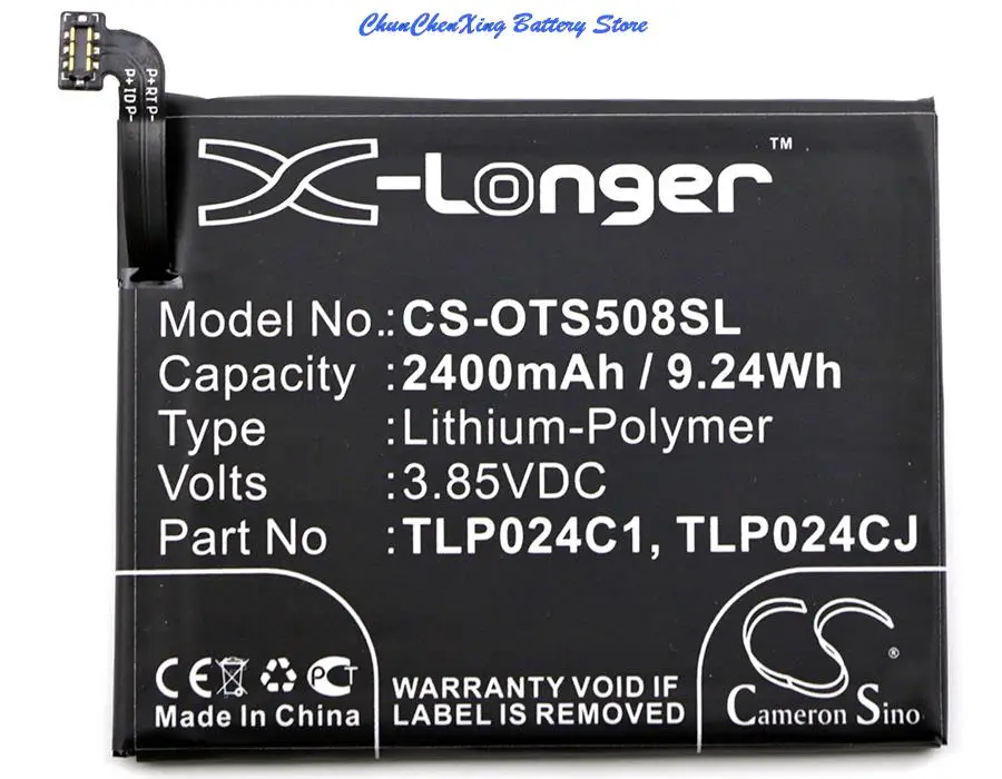 Cameron Sino Batteria Di Alta Qualità Tlp024C1, Tlp024Cj Per Alcatel One Touch Lustro Lite, One Touch Lustro Lite Td-Lte, Ot-5080X