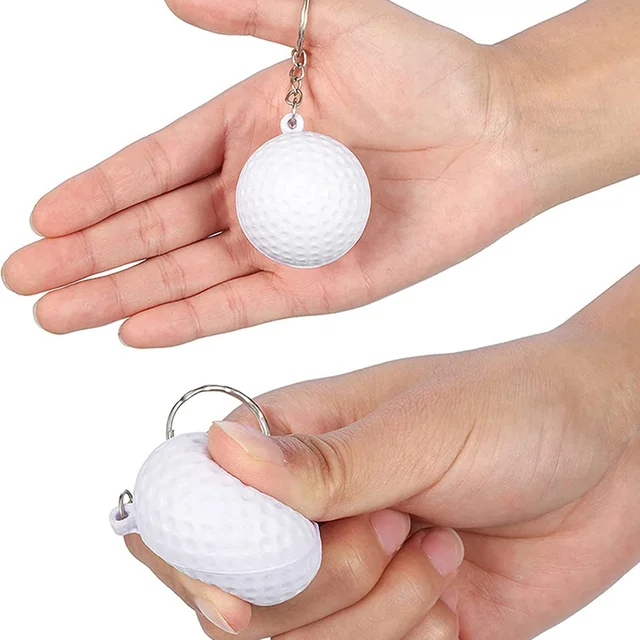 24 Pack White Golf Kulcstartó, Mini Stresszgolyó Sport Ball Iskolai Jutalom A Fiú Lányok Gyerekeknek - Image 5