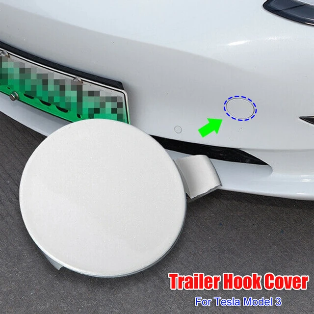 1Pc Car-Styling Front Bumper Trailer Tow Hook Cover For Tesla