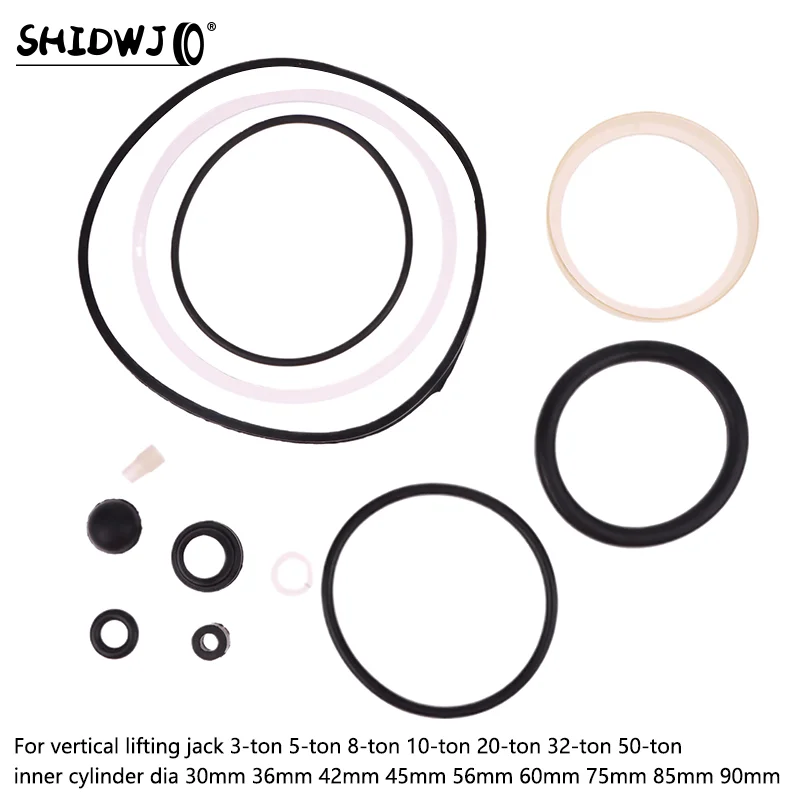 1Set 2T -50T Horizontal Repair Kit 2-50 Tons Horizontal Jack Hydraulic Plunger Piston Oil Seal Accessories
