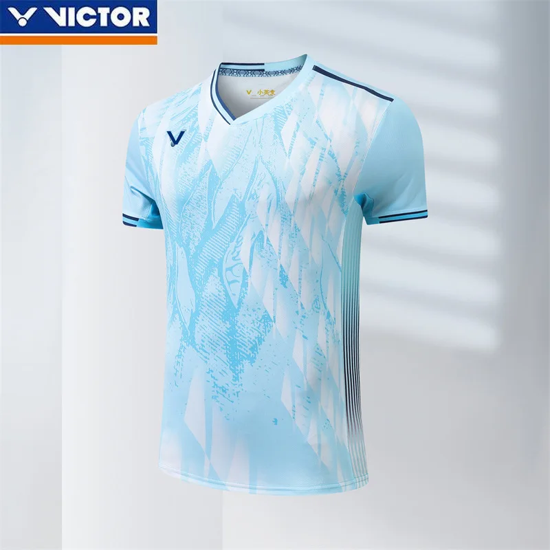 Victor Feather Suit Men's Women's Short Sleeve Quick-Drying Breathable Sportswear Children's Training Competition Uniform