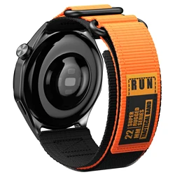 Universal Rugged Nylon Double - Loop Watch Strap - Quick Release - 24mm (Black - Orange)
