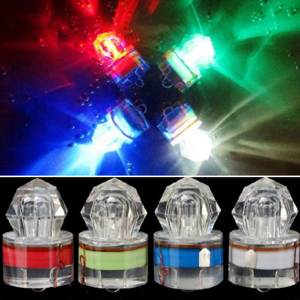 Deep Sea Diamond Shape Underwater LED Fishing Light Squid Strobe Bait Lure Tool LED Fishing Lamp Tools fishing lure