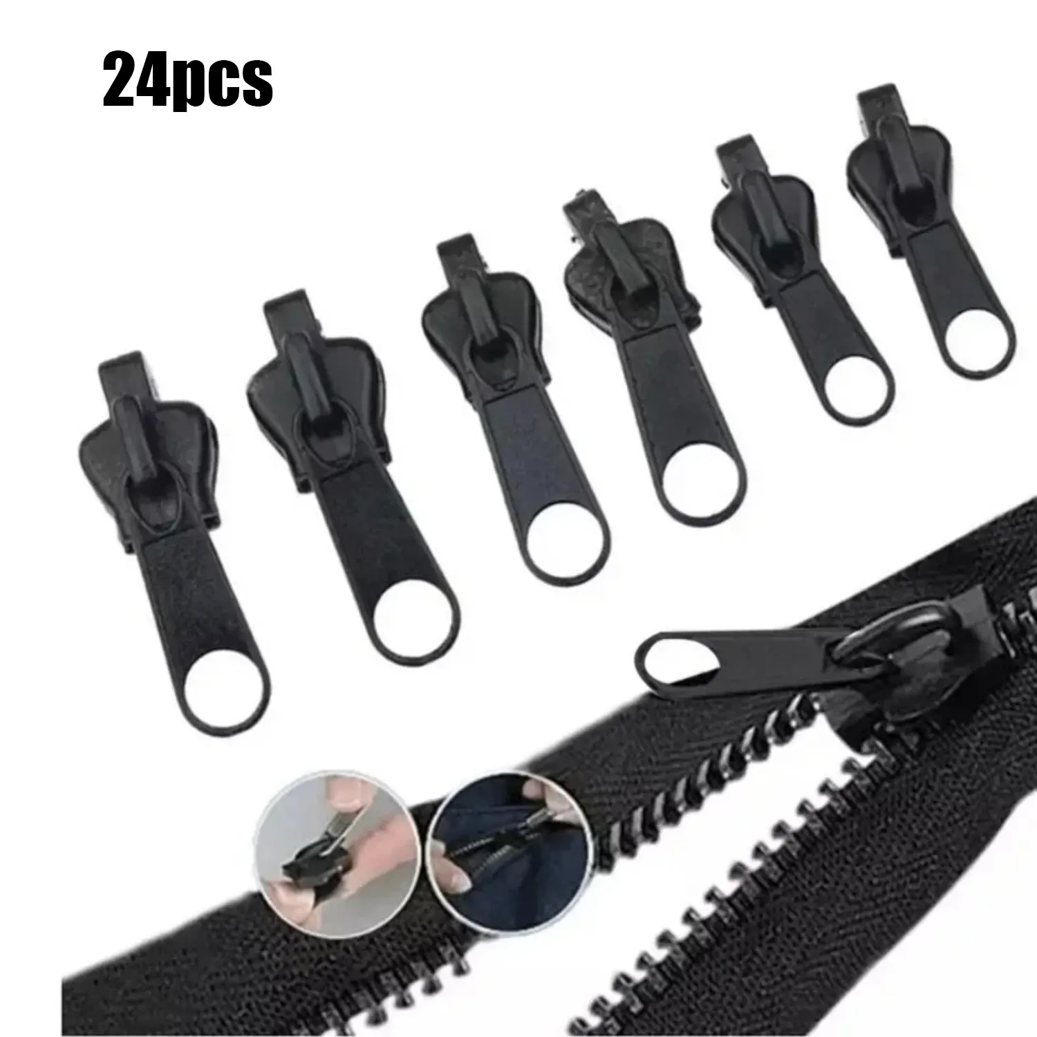 6-Piece Versatile Instant Zipper Repair Kit with Multiple Sizes