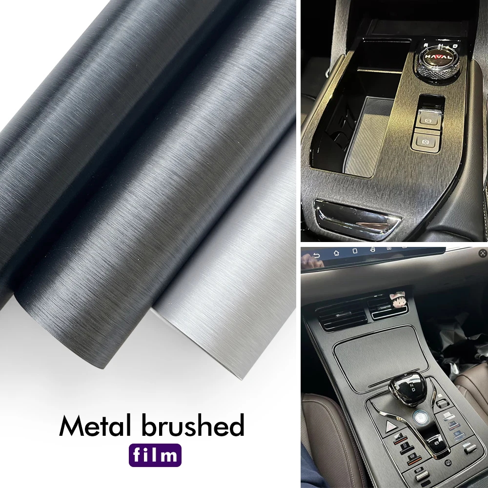Matt Brushed Aluminum Vinyl Wrap Film Silver Car Stickers PVC Self Adhesive Protection Sticker Air Release Motorbike Accessories