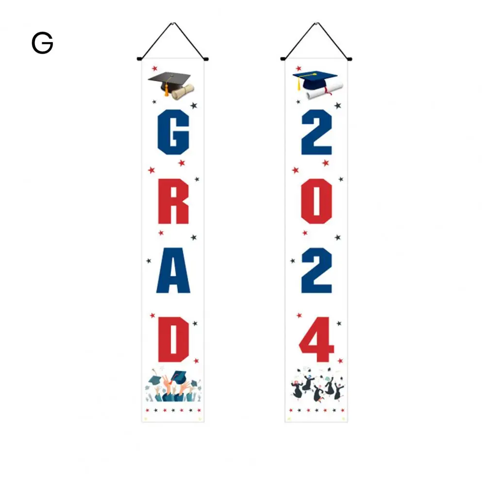 

College Graduation Decor Class of 2024 Graduation Porch Banner Set High School Nursing Party Decorations Blue Grad Congrats