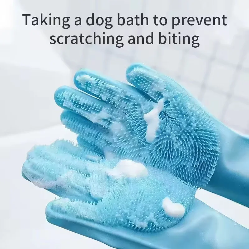Multipurpose Pet Grooming & Cleaning Silicone Glove