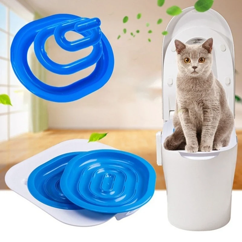 Pet-Cat-training-Toilet-Seat-Pet-Plastic-litter-Box-Tray-Kit-Professional-Trainer-Clean-Kitten-Healthy.jpg Kedvtelésből Tartott Macska Edzés Wc -Ülés Pet Műanyag Alom Doboz Tálca Készlet Professzionális Edző Tiszta Cica Egészséges Macskák Emberi - Image 5