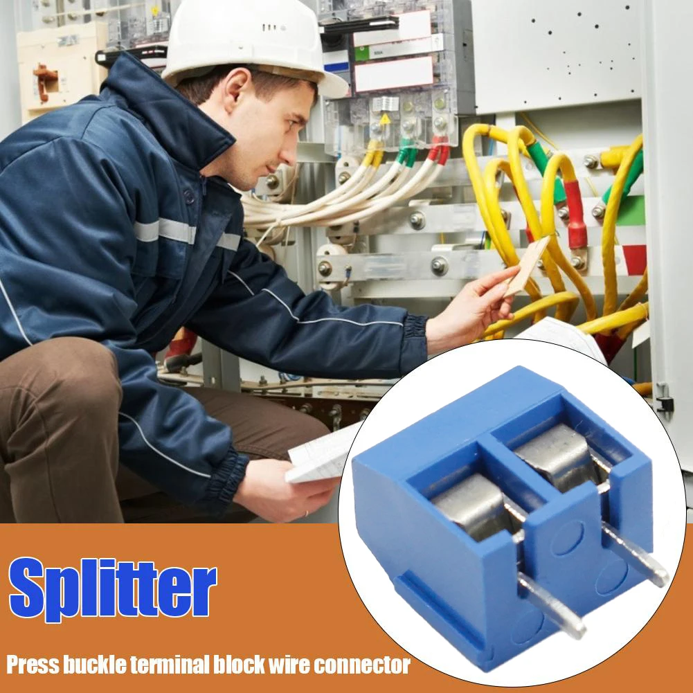 10Pcs PCB Mount Screw Terminal Block Connector Pitch 5.0mm KF301 Spliced Screw Terminals Block Connector Straight Pin 2P 3P