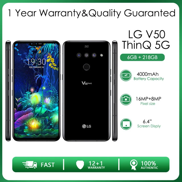 [1133] LG V50 ThinQ 128GB ブラック SIMフリー