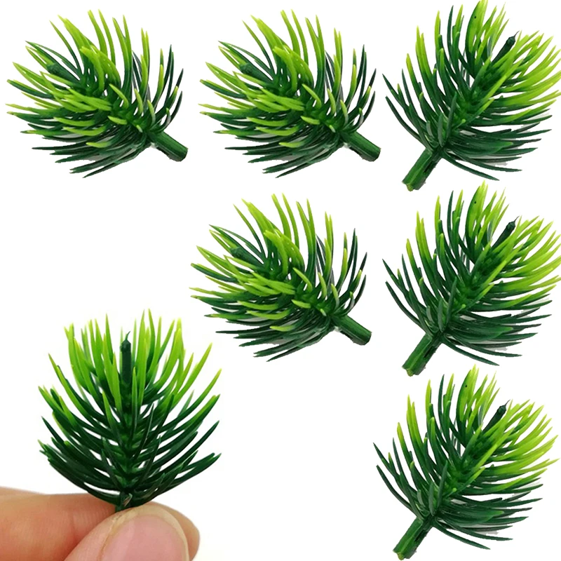 10 X Artificial Flowers Fake Green Plants Pine Tree Branch Christmas Decorations 