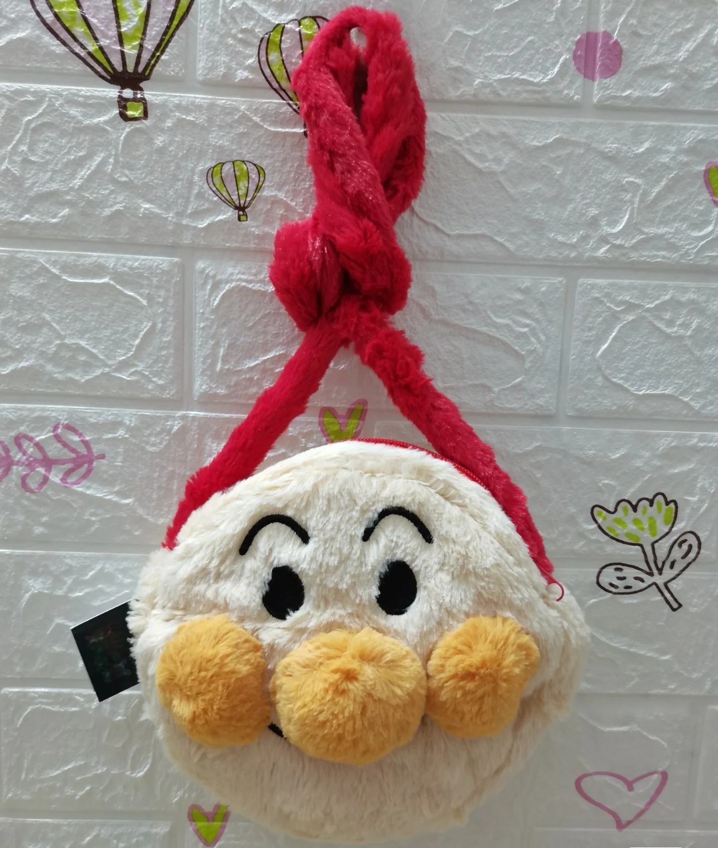 Cartoon Anpanman Soft Round Bag Fluffy Crossbody Bag Cute Peluche Girl Birthday Christmas Gift 1Pc