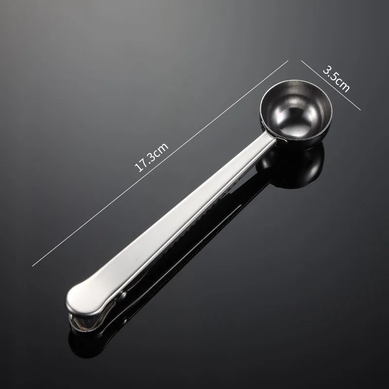 مغرفة قهوة من الفولاذ المقاوم للصدأ مع مشبك