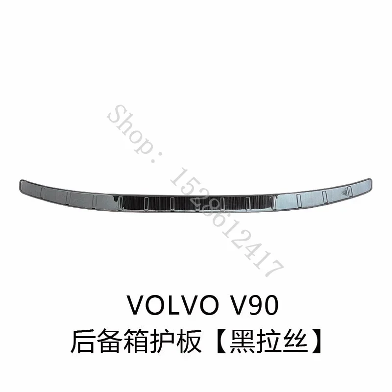 Car Bumper Guards For Volvo V90/CC ~ car Accessories stainless Rear Bumper Protector Sill Trunk Tread Plate Trim rear styling