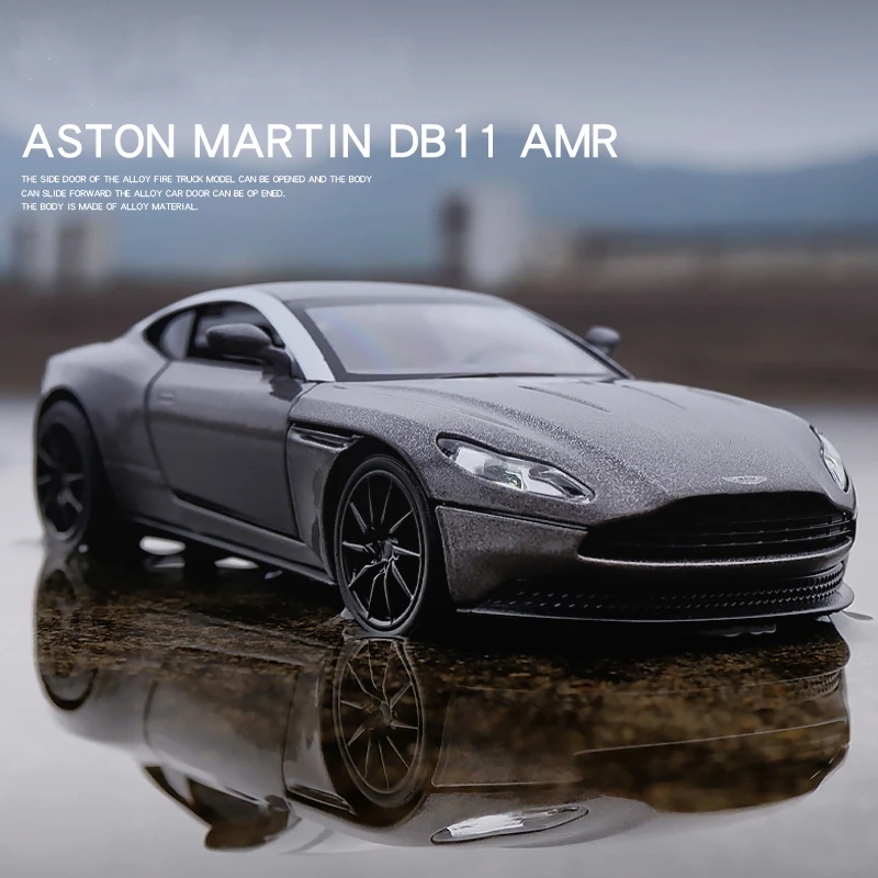 

1:32 Aston Martin DB11 Metal Toy Cars Diecast Scale Model Kids Present With Pull Back Function Music Light Openable Door