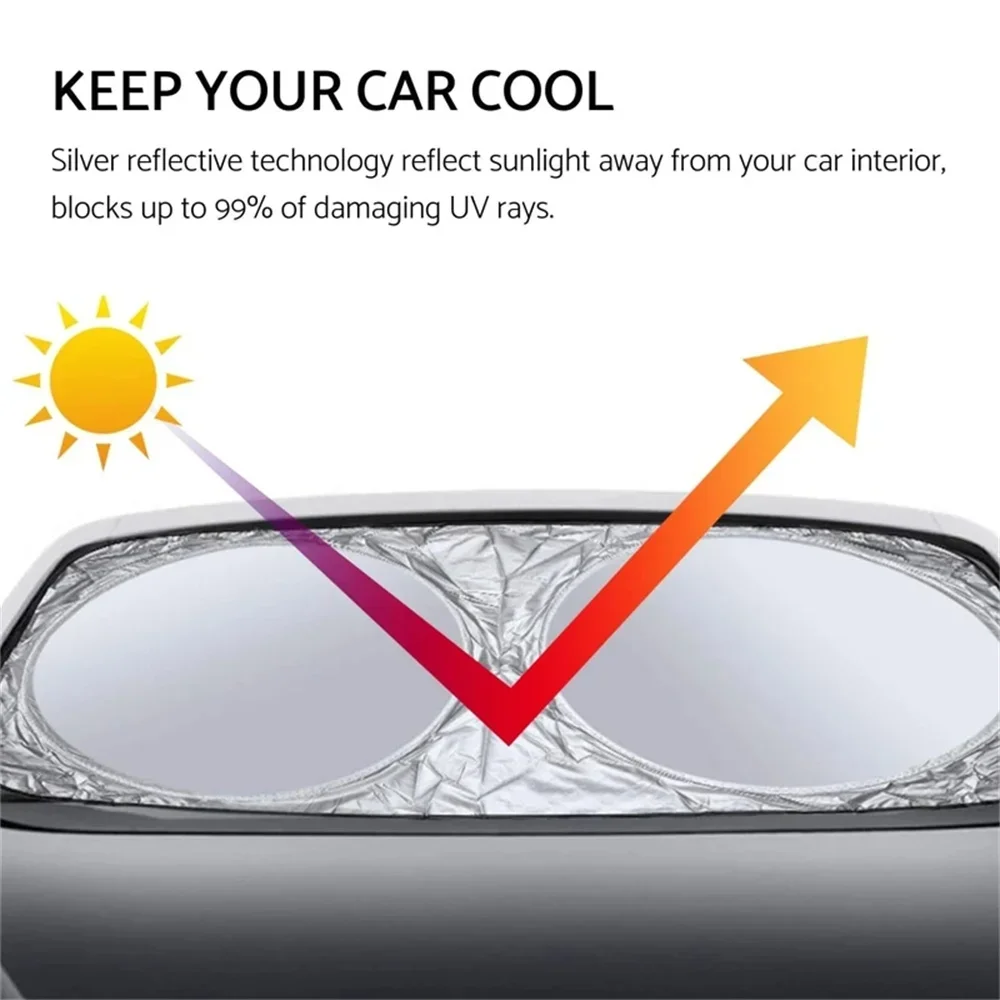 Car Window Sunshade Cover Sun Shade Windshield Visor Protector Windscreen Folding Auto UV Protection Curtain Styling Accessories