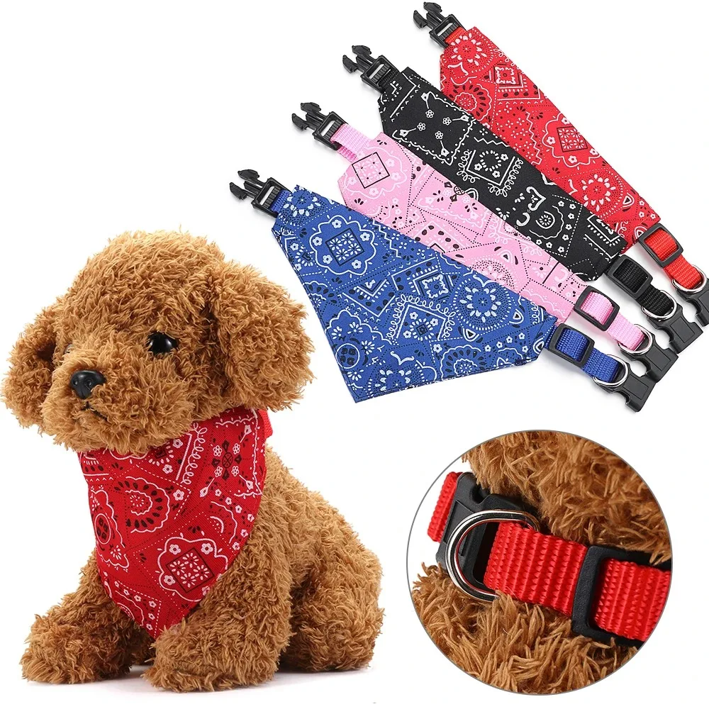 Adjustable Pet Bandana Triangle Scarf Washable Cat Dog Collar Bib for Birthday Party Dress up Neck Decoration