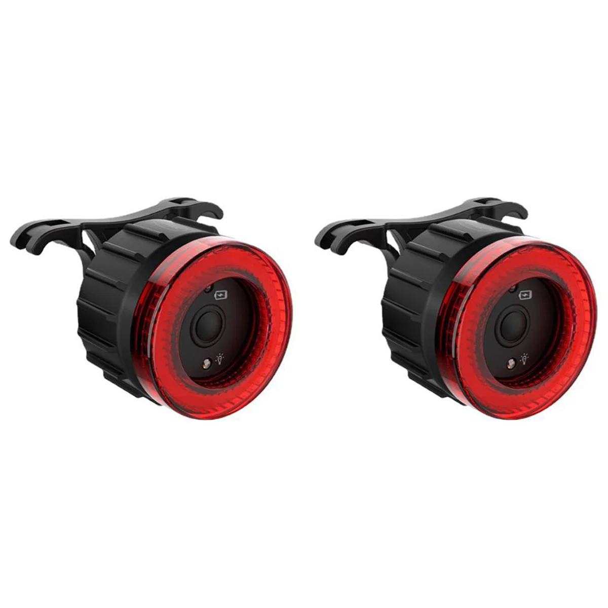 BAAU 2X Bicycle Smart Brake Tail Light LED Charging Cycling Taillight Bike Rear Light Warn Bicycle Taillight