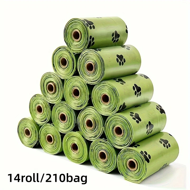 36 rolls of 540 pet feces bags, leak proof dog bag refill, with paw print design, for pet cleaning and outdoor use