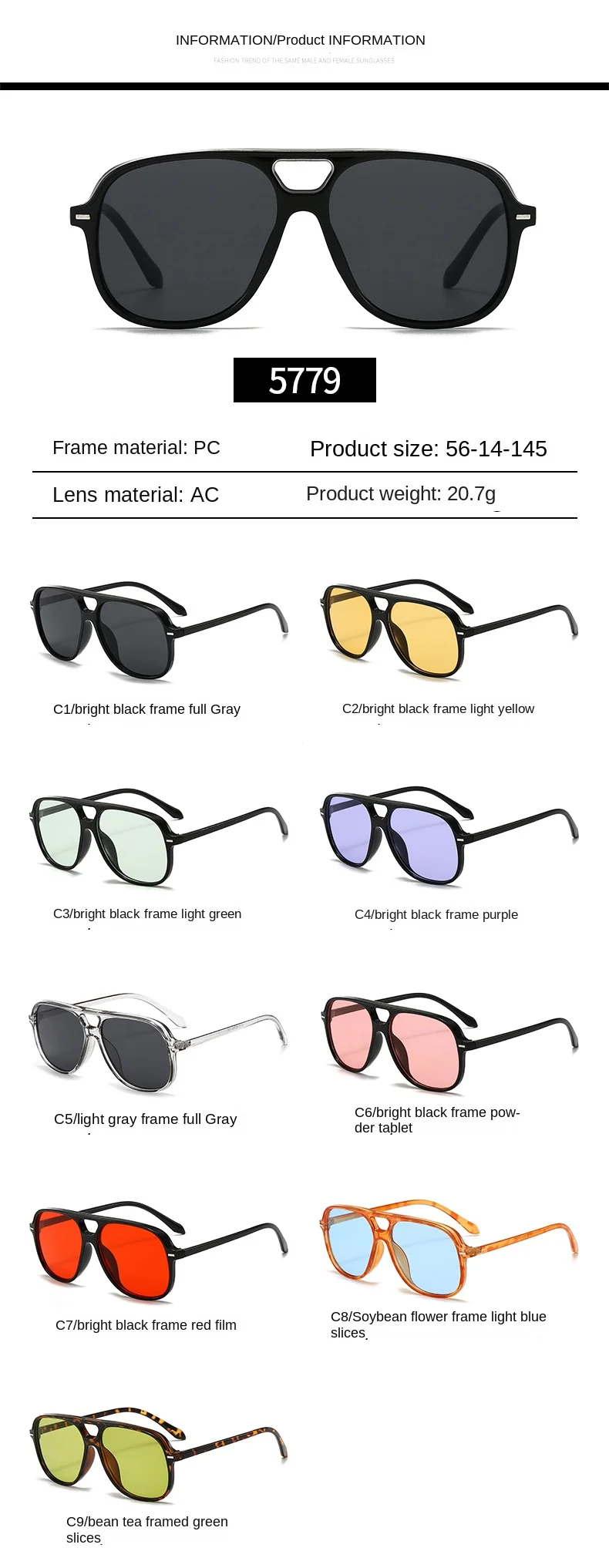 Retro Doppelbalken-Sonnenbrille für Damen Neue Sommer-Outdoor-UV-Schutz-Mode Schwarze Rote Brille Vintage-Design Sonnenbrillen für Herren – Detail 4